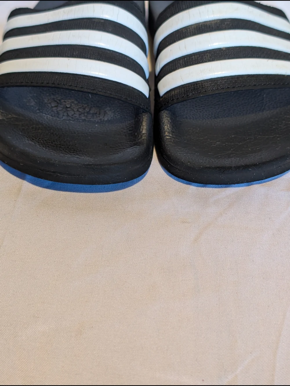 Adidas Black & White Slide Sandals